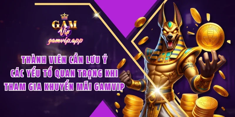 Thành viên cần lưu ý các yếu tố quan trọng khi tham gia khuyến mãi Gamvip